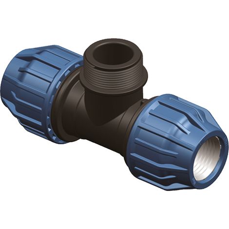 Raccordo a T in PP 16x1/2" per tubi dell'acqua PE PN16 BAR