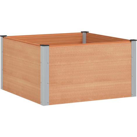 vidaXL Jardinière surélevée Marron 100 x 100 x 54 cm