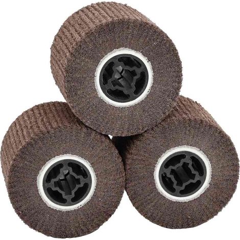 Rodillos de Lijado 3 pcs Marrón 12 x 12 x 10 cm fibra sintética (1/5)
