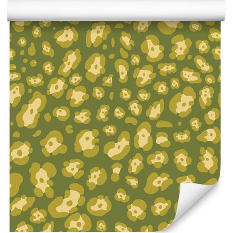 Grüne Ledertapete in Gelb und Limette für Wohn- und Schlafzimmer, 50 x 1000 cm (1/5)