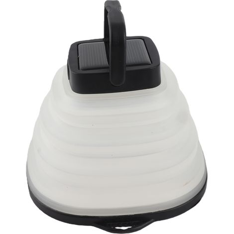 Lampe LED d'intérieur/extérieur pour le camping, flexible, IP65, à énergie solaire, 3 niveaux de luminosité, cadre noir (1/5)