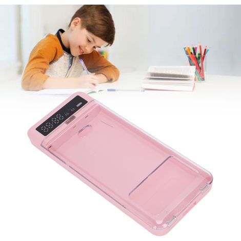Boîte à Verrouillage Portative Boîte à Verrouillage Timer 300mAh ABS Transparent Rose pour Discipline et Concentration - Boîte à Verrouillage Timer 300mAh ABS Transparent Rose (1/5)