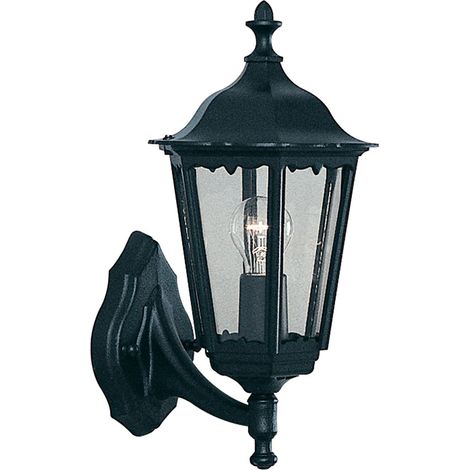 Searchlight Alex - Lanterna da parete per esterno 1 luce Nera IP44, attacco E27 (1/5)