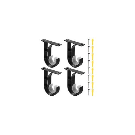 Pièces Support Tringle Rideaux, Supports pour Tringles à Rideaux, Support de Tringle à Rideau Murale Réglable en Alliage d'Aluminium pour Tringles à Rideaux de 25 mm à 40 mm (1/5)