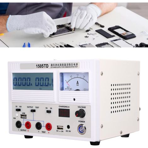 Hochentwickeltes geregeltes Gleichstromnetzteil 1505TD für Reparatur und Prüfung von Kommunikationssystemen, Mobiltelefon-Reparaturwerkzeugen, Stromversorgung, europäischer Standard 220 V (1/5)