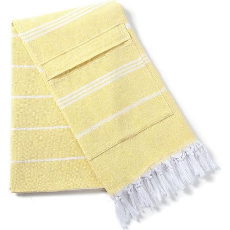 2 Serviette de plage, anti-sable 100x180 cm, coton turc séchage rapide, absorbante piscine voyage adulte (1/5)