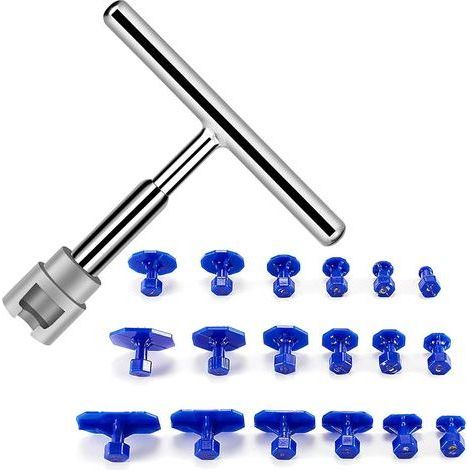 Kit de Bosselage Carrosserie, Réparation de Bosses de Voiture, 18 Ventouses et Marteau à Inertie, Outil Débosselage sans Peinture, pour Carrosserie Auto Moto Électroménager (1/5)