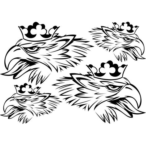 Adesivi Sticker Maxi Grifone per Autocarro, 50 x 35 cm - Colore: NERO