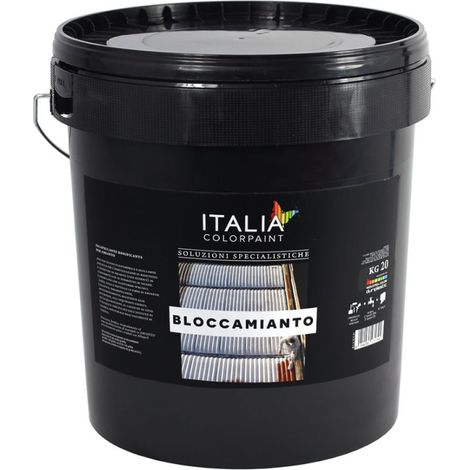 Pittura elastomerica incapsulante per amianto impermeabilizzante certificata tinta grigio - contenuto kg 20 - confezione 1