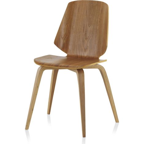 chaise en bois de chêne naturel finition mate élégante - chêne naturel clair (1/3)