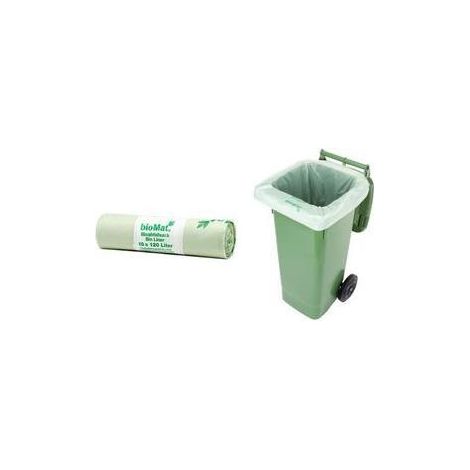 Sacchetto per rifiuti papstar biomat compostabile 120 litri 10 pack