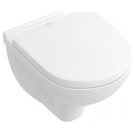 O.novo, Cuvette à fond creux, 360 x 490 mm, DirectFlush, modèle suspendu, sortie horizontale, En porcelaine sanitaire Blanc CeramicPlus
