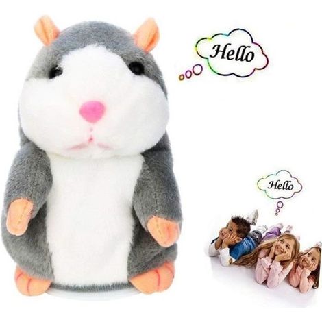 Jouet Interactif - Hamster Parlant - Répète vos mots - Peluche Douce - Pour Enfants de 3 à 10 ans