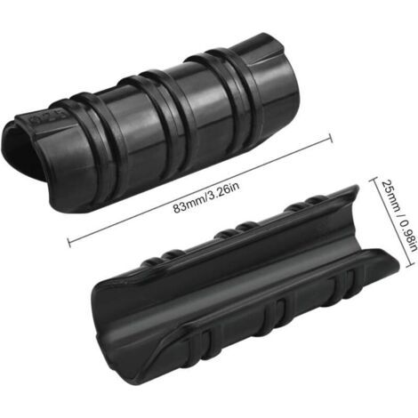 QORVA-Lot de 12 clips de 25 mm pour serre de jardin. Résistants aux hautes températures, ils sont faciles à utiliser pour fixer les bâches, les tubes et les films plastiques. Couleur : noir.