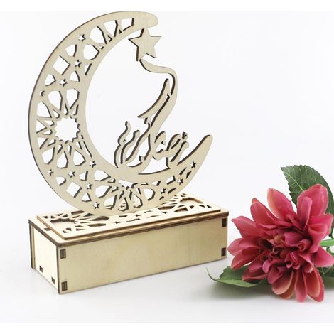 Luminaire de Table en Forme de Lune Ramadan, Décoration LED pour Fêtes Musulmanes à la Maison (1/5)