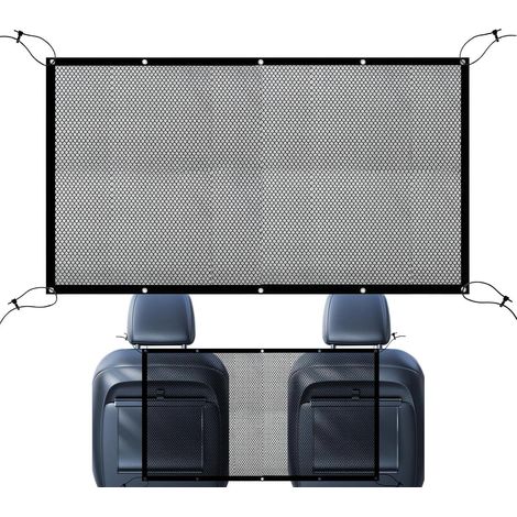 Filet De Séparation Pour Chien En Voiture Séparateur Réglable Pour Filet Pliable, Accessoires Robustes Antidérapants Pour Voiture Ou Camion (1/5)
