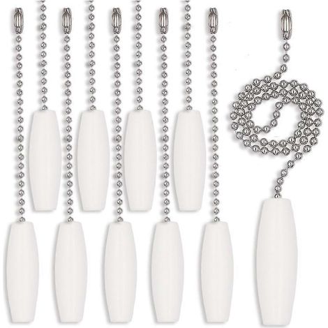 10 chaînettes de 30 cm pour ventilateurs de plafond, chaînettes à billes en bois de 3 mm, chaînettes d'extension décoratives pour suspensions - JBMEDIA (1/4)