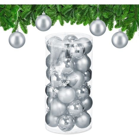 Juego de 30 adornos navideños de plástico para árbol de Navidad (1/5)