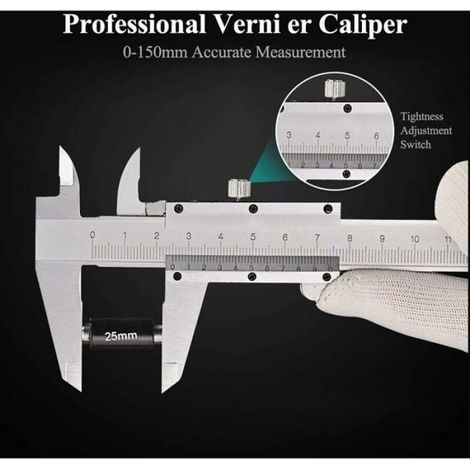 Calibre digital 150mm - Pied coulisse inox - Micromtre Vernier professionnel ACCESSOIRES DE ROBOT DE NETTOY Femeo (1/5)