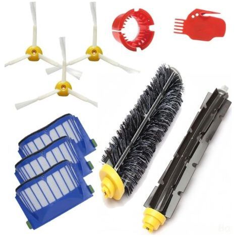 Accessori per robot aspirapolvere compatibili con la serie iRobot Roomba 600: filtro, spazzola laterale, kit di ricambi per la spazzola in gomma. (1/5)