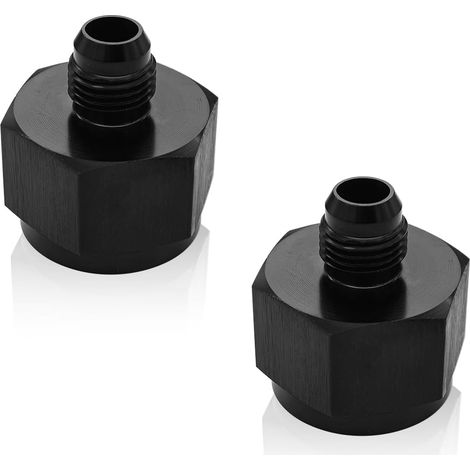 2 Pièces Adaptateur Réducteur De Raccord De Tuyau, Réducteur Femelle à Mâle, Adaptateur De Raccord Réducteur Femelle à Mâle évasé En Aluminium, Pour Carburant, Air, Gaz, Eau, Huile(AN10-AN6) (1/5)