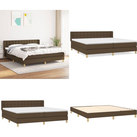 Boxspringbett mit Matratze Dunkelbraun 160x200 cm Stoff - Boxspringbett - Doppelbett - Massivholzbette - Betten - Schlafräume - Home & Living