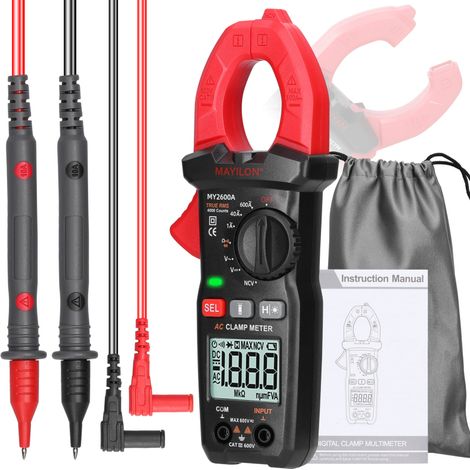 Pinza amperimétrica digital multifuncional KISTO de 600 V para pruebas de NCV.