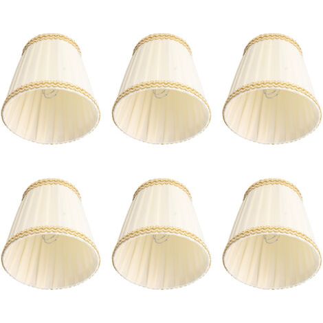 Abats-Jour de Lampe en Tissu,Petits Abats-Jour de Lampe,  Clips Monture de Bougie pour Lustre en Cristal, abat-jours E14 pour table de chevet, Bougeoir Lampe de Chevet,6PCS Abat-jour