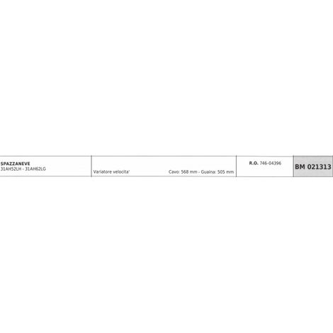 Cavo variatore velocità MTD spazzaneve 31AH52LH 31AH62LG cavo 568mm guaina 505mm