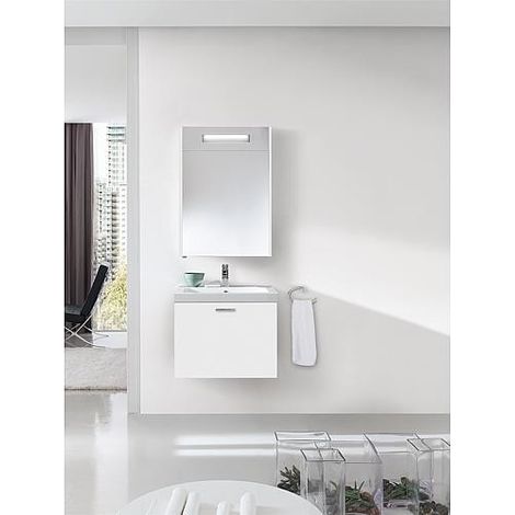 Ensemble de meubles de salle de bains EKRY série MBK blanc mat 1 tiroir (1/5)