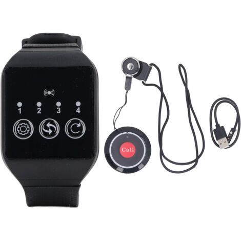 Système de Radiomessagerie de Restaurant, Système D'appel sans Fil 1 à 1, Montre étanche IPX7 et Système de Téléavertisseur à écran Tactile Téléavertisseur de Poignet DC5V Charge (1/5)