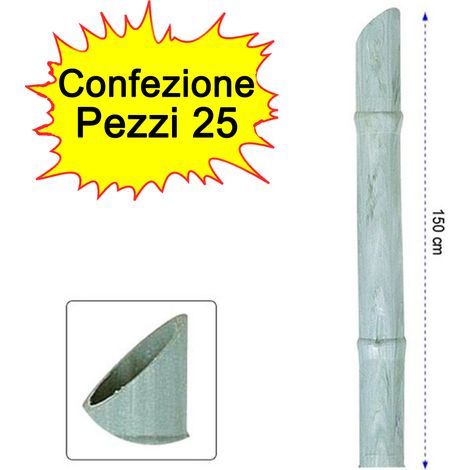 Paletto per pomodori tutore in pvc confezione da 25 pezzi 2,7 cm x h 150 cm