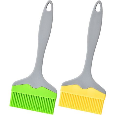 2 pennelli da pasticceria in silicone, pennello da pasticceria grande in silicone, pennello da cucina extra largo in silicone, pennello per olio per cucinare, cuocere al forno, grigliare e spalmare (1/5)