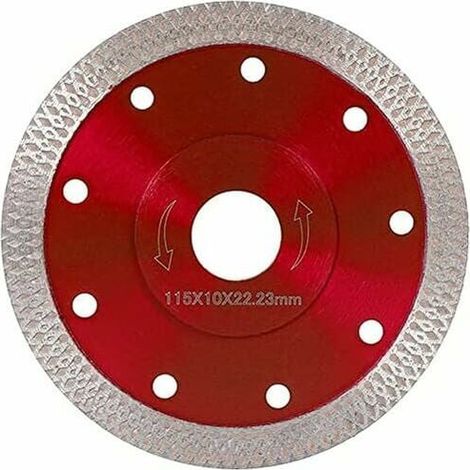 Lama diamantata da 115 mm, disco turbo circolare super sottile per smerigliatrice angolare, taglio di porcellana, piastrelle, granito, marmo, ceramica, cemento armato, blu, 115 mm (1/5)