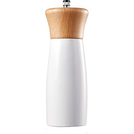 Moulin À Sel Et Poivre En Bois - Design Phare - Mécanisme En Céramique - Réglage Fin/Gras - Lot De 2 Pièces (1/5)