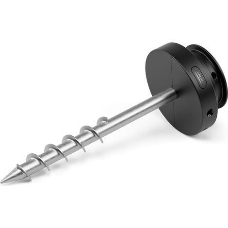 Kärcher Estaca para Cajas de Manguera: pincho de Metal con Nivel de Burbuja Integrado, colocación Flexible, Radio Giratorio 360°, Color Negro