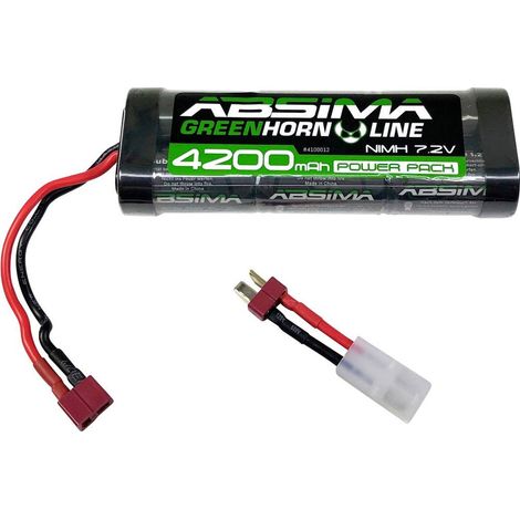 Absima Pack de batterie (NiMh) 7.2 V 4200 mAh Nombre de cellules: 6 hardcase fiche T femelle, fiche (1/2)