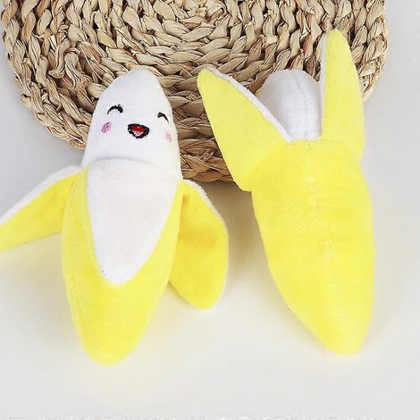 Lot de 2 jouets à mâcher pour chiots - Jouets à mâcher en caoutchouc résistant et durable pour le nettoyage des dents, avec couineur, en peluche pour chiots et petits chiens ( ) (1/2)