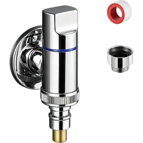 Rust-resistant solid brass washing machine tap (1/5)