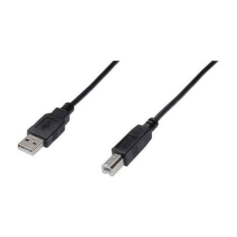 Digitus Câble USB USB 2.0 USB-A mâle, USB-B mâle 3.00 m noir rond, blindage double AK-300105-030-S (1/2)