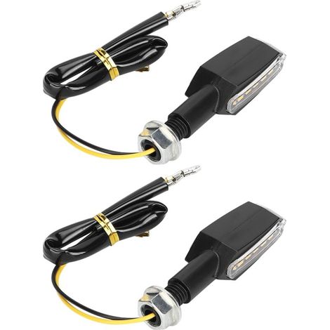 Lampe clignotante, paire de boîtiers noirs à économie d'énergie, puces d'éclairage double face, feu de signalisation de moto, remplacement en plastique pour moto Ducati. (1/5)