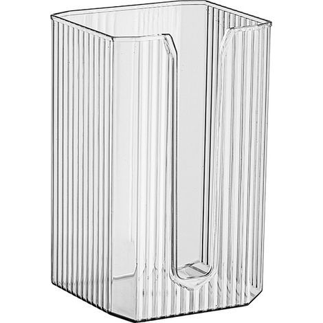 Wandmontierte Aufbewahrungsbox für Gesichtstücher, Maskenaufbewahrungsbox, für die Küche, mit umgekehrter Öffnung, transparenter Papierschublade (Weiß) (1/5)