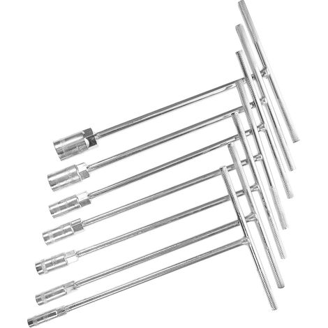 Clés T Embout 7pcs Chrome-Vanadium Steel T Handle Socket Set with Ergonomic Design, Suitable for Personal Use and Repair, Sizes 8mm-19mm Included (1/5)