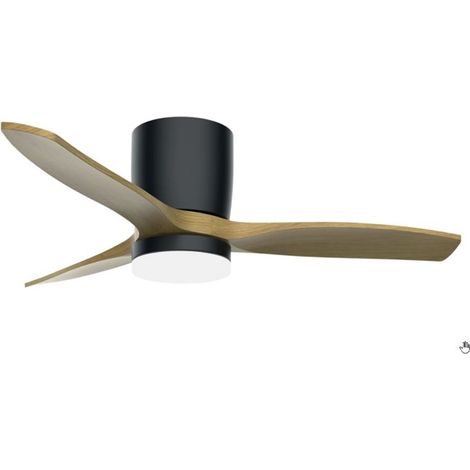 Matipa-Deckenventilator mit einstellbarem CCT-Licht und Ø107-Steuerung 3 DC-Flügel Schwarz