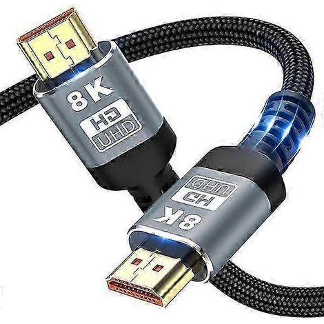 HDMI 2.1 48 Gbit/s 8K Ultra High Speed, geflochtenes Kabel, 4K bei 120 Hz, 8K bei 60 Hz, HDCP 2.2 und 2.3, HDR 10 (1/5)