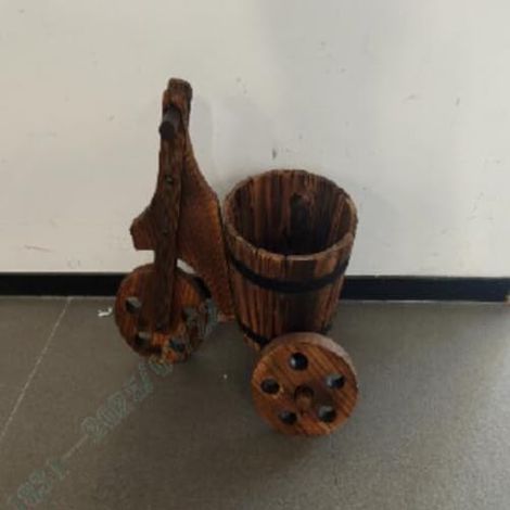 planteur de jardin en bois chariot surélevé lit surélevé pot de fleurs boîte de culture support tonneau rustique tricycle intérieur extérieur balcon