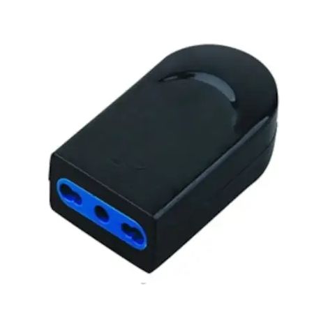 presa elettrica volante bivalente 10-16A italiana nero 16A