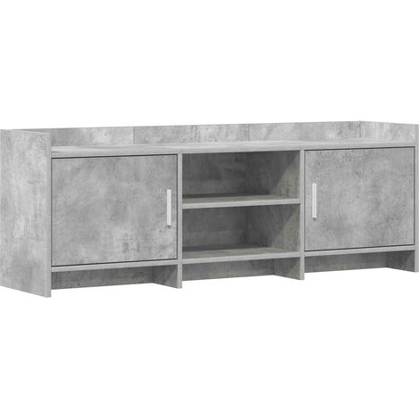 Meuble TV 130 x 33 x 47 cm Gris béton Bois d'ingénierie vidaXL (1/5)
