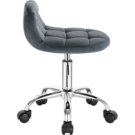 Chaise moderne pour bureau, tabouret roulant pivotant, siège ergonomique pour ordinateur et coiffeuse (chaises uniquement) (1/5)