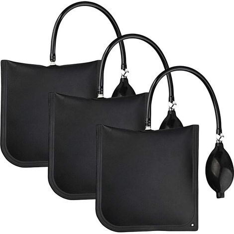 royaluxe -Coussin de Montage, Air Wedge Pump Coussin dAir de Levage pour Installation des Portes Valve en Métal Noir (Trachée 25cm) 3 Pièces, (1/5)